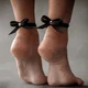 Женские браслеты с бантиками на ноги SV Leather Ankle 2шт. One Size - изображение 3