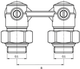 Узел нижнего подключения ASG 1/2"x3/4" угловой (6556776) - изображение 2