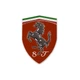 Емблема Ferrari 71×53мм Червона метал (на скотчі) - изображение 1