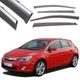 Дефлектори вікон вітровики Benke для Opel Astra J 2009- Молдинг Нержавіюча сталь 3D (BNSJK1423-W/S) - изображение 1
