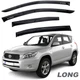 Дефлектори вікон вітрові для Toyota Rav 4 Long USA 2006-2013 Скотч 3M Voron Glass - зображення 1