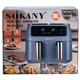 Аерогриль-фритюрниця Sokany SK-ZG-8030 2800 Вт на 8 л Сірий - зображення 4