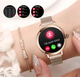 Женские смарт-часы UWatch с защитой от воды для айфона круглый розовый браслет - изображение 4