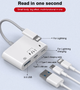 OTG переходник адаптер iOS iPhone iPad c USB флешка SSD Диск микрофон Lightning Type-C айфон Белый - изображение 1