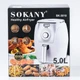 Аэрогриль-фритюрница Sokany SK3010 1500 Вт на 5 л Белый - изображение 4