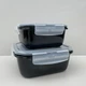 Набор квадратных контейнеров 760 мл и 1220 мл Luminarc Pure Box Active Black V1474/1475 - изображение 2