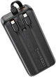 Павербанк XO PR276 30000 mAh 22.5W с быстрой зарядкой PD20W+QC22.5W и встроенными кабелями 2Type-C/Lightning Black - изображение 3