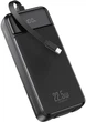 Павербанк XO PR276 30000 mAh 22.5W с быстрой зарядкой PD20W+QC22.5W и встроенными кабелями 2Type-C/Lightning Black - изображение 4