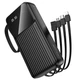 Павербанк Borofone BJ76A 20000 mAh 2USB/Type-C Портативний зовнішній акумулятор Power Bank із вбудованими кабелями USB+Type-C+Micro+Lightning Black - зображення 4