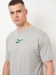Футболка хлопковая спортивная длинная мужская Reebok 4M CL Uniform BL IP8474 M Серая (1200143291740) - изображение 4