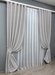 Комплект готовых штор VR-Textil Блэкаут двусторонний Eclipsе № 1791ш Светло-серый 200х270 см 2 шт (32-108) - изображение 3