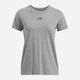 Футболка длинная женская Under Armour UA Rival Core SS 1383648-025 S Серая (197777960702) - изображение 3
