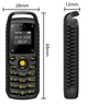 Мини телефон кнопочный Двойная SIM Bluetooth Гарнитура Мобильный сотовый SERVO B25 DUAL Nano сим карта Маленький Минителефон 68х28х12мм устройство для связи размер зажигалки Black - изображение 2