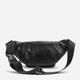 Сумка бананка на пояс мужская кожаная Tiding Bag t0186A Черная - изображение 5