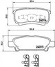 Гальмівні колодки BREMBO P54034 Mitsubishi Lancer, Outlander; Dodge Avenger, Caliber; Jeep Compass (MK49), Patriot; Chrysler SEBRING; Hyundai H-1 MZ690350, MZ690187, MR955068 - зображення 1