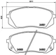 Гальмівні колодки BREMBO P30039 KIA Sportage, Carens 581011DE00, 581010ZA00, 581011DA50 - зображення 1