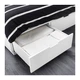 Каркас двоспального ліжка IKEA NORDLI 160x200 см з шухлядами білий 003.498.49 - зображення 3