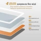 Дзеркало з двома LED підсвітками прямокутне в чорній рамі ПВХ 70 на 60 см, два сенсора, годинник та підігрів дзеркала, модель Karnet La Mir (636113163134817060) - зображення 8