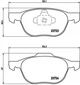 Колодки гальмові BREMBO P24061X Ford Kuga, Focus, C-Max, Ecosport; Volvo C70, V40, S40, C30, V50; Mazda 3, 5 BPYK3323ZA, B4YB3323Z, 1223682 - зображення 2