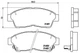 Гальмівні колодки BREMBO P83034 Toyota Corolla, Carina, Celica, Rav-4, Camry 04465YZZ51, 0446548060, 0446542130 - зображення 1
