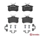 Гальмівні колодки BREMBO P85020 Audi A4; Citroen C2, C3, DS3, C4; Peugeot 307; Volkswagen Polo, Bora, EOS, Golf, Caddy; Skoda Rapid, Octavia; Seat Ibiza, Leon 9467648988, 9467529088, 9404252328 - зображення 2