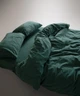 Постільна білизна Limasso Stonewashed Ranforse сімейний Dark Green - зображення 3