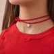 Кулон "Сердечко" в белом золоте п03950 Онікс - изображение 3