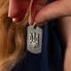 Серебряный жетон "Герб Украины - Тризуб" (возможна гравировка) 133206 Онікс - изображение 2