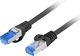 Patchcord Lanberg Cat 6a S/FTP LSZH CCA 1.5 m Black (PCF6A-10CC-0150-BK) - obraz 2