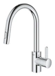 Змішувач для кухні Grohe Via Cosmo, довж.виливу - 223мм, поворотний/витяжний, 1важіль, хром - зображення 3
