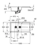 Мийка кухонна Grohe K400, граніт, прямокут., з крилом, 1000x500x205мм, чаша - 2, врізна, чорний граніт - изображение 4