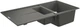 Мийка кухонна Grohe K400, граніт, прямокут., з крилом, 1000x500x205мм, чаша - 2, врізна, сірий граніт - зображення 1