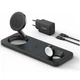 Зарядний пристрій Anker MagGo Foldable 3-in-1 Wireless Charging Stand Qi2 для iPhone чорний (2000145) - зображення 1