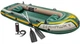 Лодка надувная Intex 68351 Seahawk 4 Set четырехместный из винила 351х145 см с веслами и ручным насосом 3-х камерный Зеленый (33-9-68351) - изображение 1