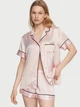Пижама Victoria's Secret (74698521376699) Satin Short Pajama Set шортики+рубашка XL розовая - изображение 1