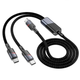 Кабель Hoco U139, 2в1, Type-C to 2хType-C, PD 100W, 1.2m, black - изображение 1