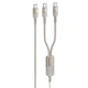 Кабель Hoco U139, 2в1, Type-C to 2хType-C, PD 100W, 1.2m, gold - изображение 1
