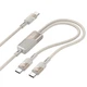 Кабель Hoco U139, 2в1, Type-C to 2хType-C, PD 100W, 1.2m, gold - изображение 2