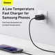 Сетевое зарядное устройство адаптер BASEUS Super Si Quick Charger (TZCCSUP-L02) |1Type-C, 3A/25W, поддержка быстрой зарядки QC/PD, многоуровневая система защиты, универсальная совместимость| + Кабель Type-C to Type-C в комплекте |1 м| Черный - изображение 4