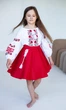 Дитяча сукня-вишиванка vishivano4ka 818-2.7 110 біло-червона - изображение 3
