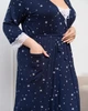 Ночная Сорочка с халатом женская 3XL синяя - 19010 - изображение 6