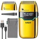 Электробритва V-350 Gold с дисплеем и 2 насадками 7500 об/мин USB для быстрой и комфортной мужской стрижки и - изображение 1