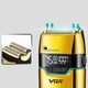 Электробритва V-350 Gold с дисплеем и 2 насадками 7500 об/мин USB для быстрой и комфортной мужской стрижки и - изображение 5
