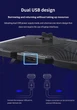 Подставка для ноутбука охлаждающая Givecool S500 с регулировкой угла наклона (до 17", 2USB, 5 вентиляторов, RGB подсветка, подставка для телефона) - изображение 10
