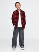 Детская фланелевая рубашка GAP в клетку 1159839540 (Красный S) на рост 114-130 см - изображение 3