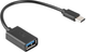 Adapter Lanberg USB-C - USB-A 0.15 m Black (AD-OTG-UC-01) - obraz 1