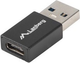 Adapter Lanberg USB-C - USB-A Black (AD-UC-UA-01) - obraz 1