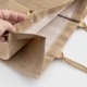 Сумка для сублімації (Tote bag) бежева лляна 30*32,5*18,5 см (12125) - зображення 4