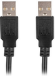 Кабель Lanberg USB-A 2.0 M/M 1 m Black (CA-USBA-20CU-0010-BK) - зображення 2