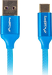 Kabel Lanberg USB-A - USB-C 1.8 m Blue (CA-USBO-22CU-0018-BL) - obraz 2
